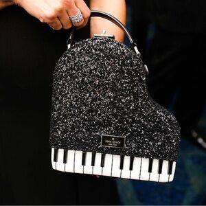 Rare 🔥 Kate Spade Bag Piano Leather Glitter Clutch Shoulder Jazz Things Up